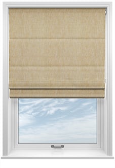 Laura Ashley Whinfell, Gold - Twist&Fit Roman Blind